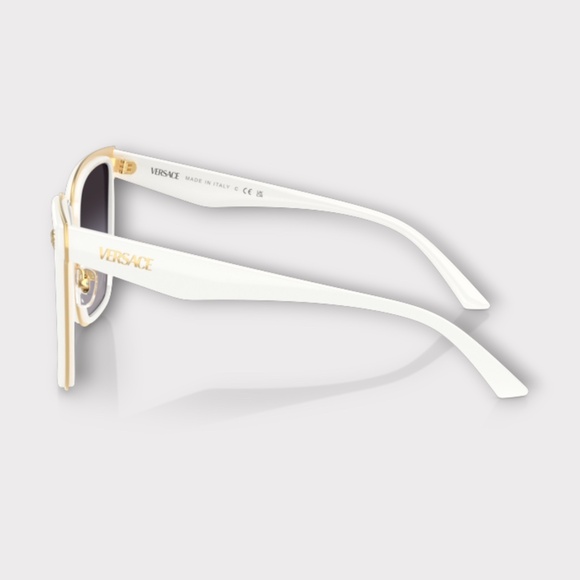Versace VE2278D Butterfly Sunglasses in a White Frame & Dark Gradient Lens main image 4